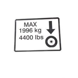 Picture of Decal Max Whl Load