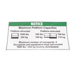 Picture of Decal Notice Max Cap 1000/300
