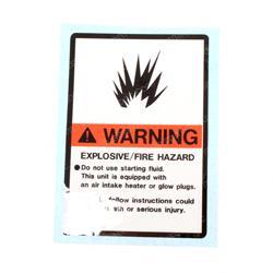 Picture of Decal Warning/Explosion(usa)