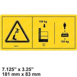 Picture of Decal-Danger-Max Cap-159 Kg