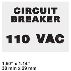 Picture of Decal - Circuit Breaker 110vac
