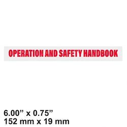 Picture of Decal - Oper.  Safety Handbook
