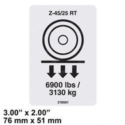 Picture of Decal-Wheel Load-Z45/25 Rt