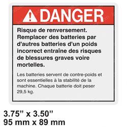 Picture of Decal - Danger Tip-Over Batter