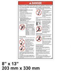 Picture of Decal - Danger Gen Safety Rules