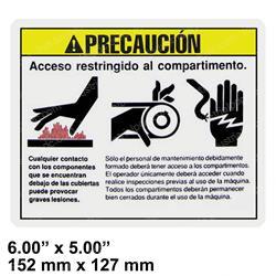 Picture of Decal - Warning Compart Access