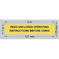 Picture of Decal Read Enclosed Instr