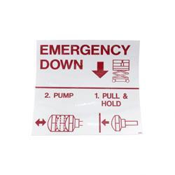 Picture of Decal - E-Down Inside Cabinet
