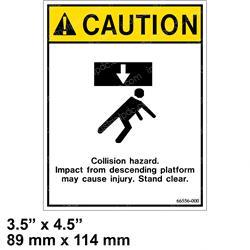 Picture of Decal - Caution Descending Plat