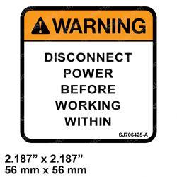 Picture of Label Warning Disc Power