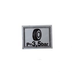 Picture of Decal Tire Pressure in Bars