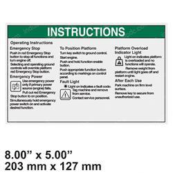 Picture of Decal - Operating Instr.