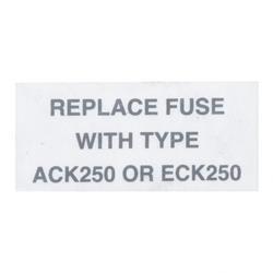 Picture of Label Ack/Eck 250