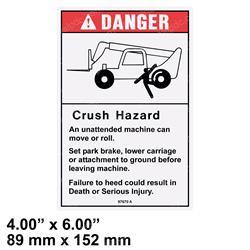 Picture of Decal Danger Crush Hazard