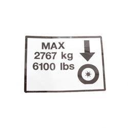 Picture of Decal Max Tire Load