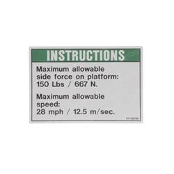 Picture of Decal  - Side Force/Wind Speed