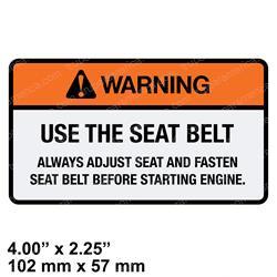 GENIE 4-1579-11 DECAL SEAT BELT