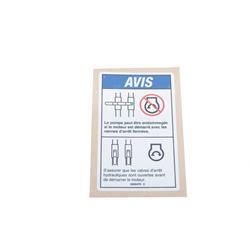 Picture of Decal Caution - French
