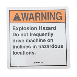 Picture of Decal Warn Expls Hazard Inclin