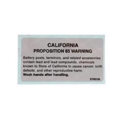 Picture of Decal - Calif Prop 65