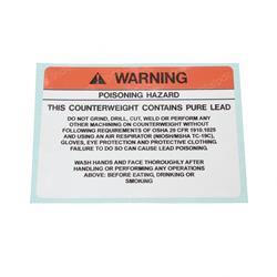 Picture of Label Lead Warning