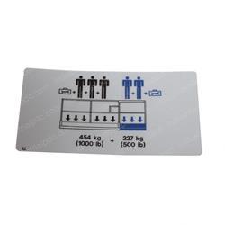 Picture of Decal - Platform Capacity 150