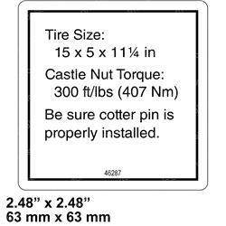 Picture of Decal - Tire Specs