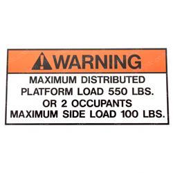 Picture of Label Max Load 550/2