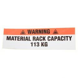Picture of Decal - Warn Sheet Mat 113 Kg