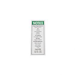 Picture of Decal Notice Deutz Eng Spec