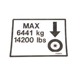 Picture of Decal - Max Tire Load