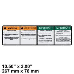 Picture of Decal Gen Warning (eng Fre)