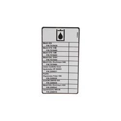 Picture of Decal - Oil Chart