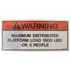 Picture of Decal - Warn Max Load 1500lbs