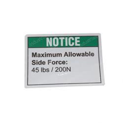 Picture of Decal Notice Side Force Ansi