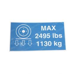 EPW 1DC98888 WHEEL LOAD CE SPEC 2659 W/OUTR