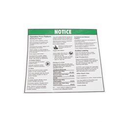 Picture of Decal Notice Op Inst Platform