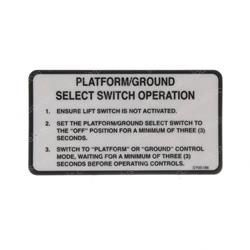 Picture of Decal - Pltf/Grd Switch Oper.
