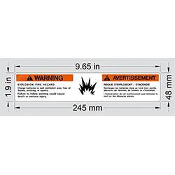 Picture of Decal - Warning Batt Vent (can)