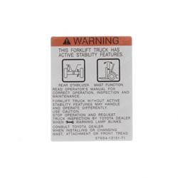 Picture of Plate - Caution
