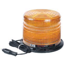 sy22010lm-a STROBE - 12-24V - AMBER - MAG MOUNT - LOW PROFILE - - ALUMINUM BASE - CLASS II - 8 JOULE - 80 DOUBLE FPM