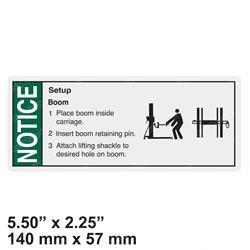 Picture of Decal Notice Boom Setup