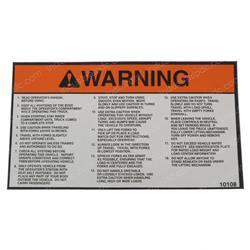 Picture of Decal Warning