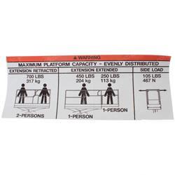 Picture of Decal - Capacity 700lbs Lg