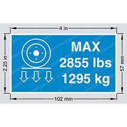 EPW 1DC78667 MAX WHEEL LOAD 2855 LBS.