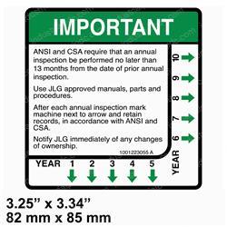 Picture of Decal - Yearly Inspection