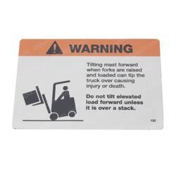Picture of Warning Tilt Forward