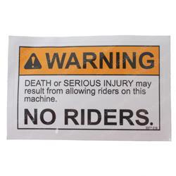 Picture of Decal No Rider Vinyl