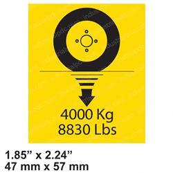Picture of Decal - Wheel Load 4000kg