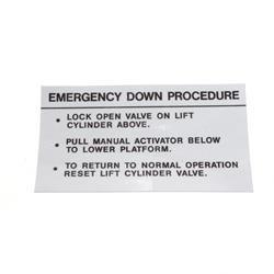 Picture of Decal - Emergency Down